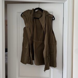 Zenana Outfitters Khaki Utility Vest